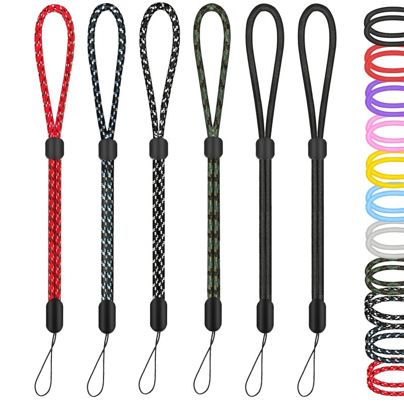 Hukado Hand Wrist Strap Lanyard  6 Pack 9.5inch Adjustable Nylon Wristlet Straps Keychain String for Cell Phone Case Holder  AirPods Pro 2 2022  Camera  Key  GoPro  USB Drive  Ski Glove (Multi-Color) - Image 1